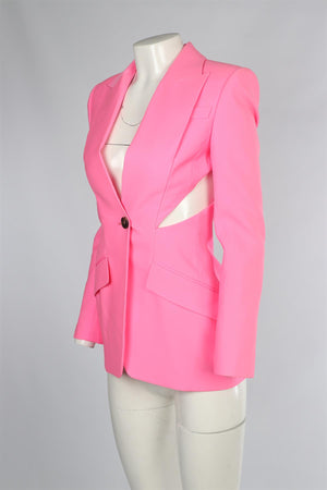 ALEXANDER MCQUEEN PINK WOOL BLAZER IT 40 UK 8
