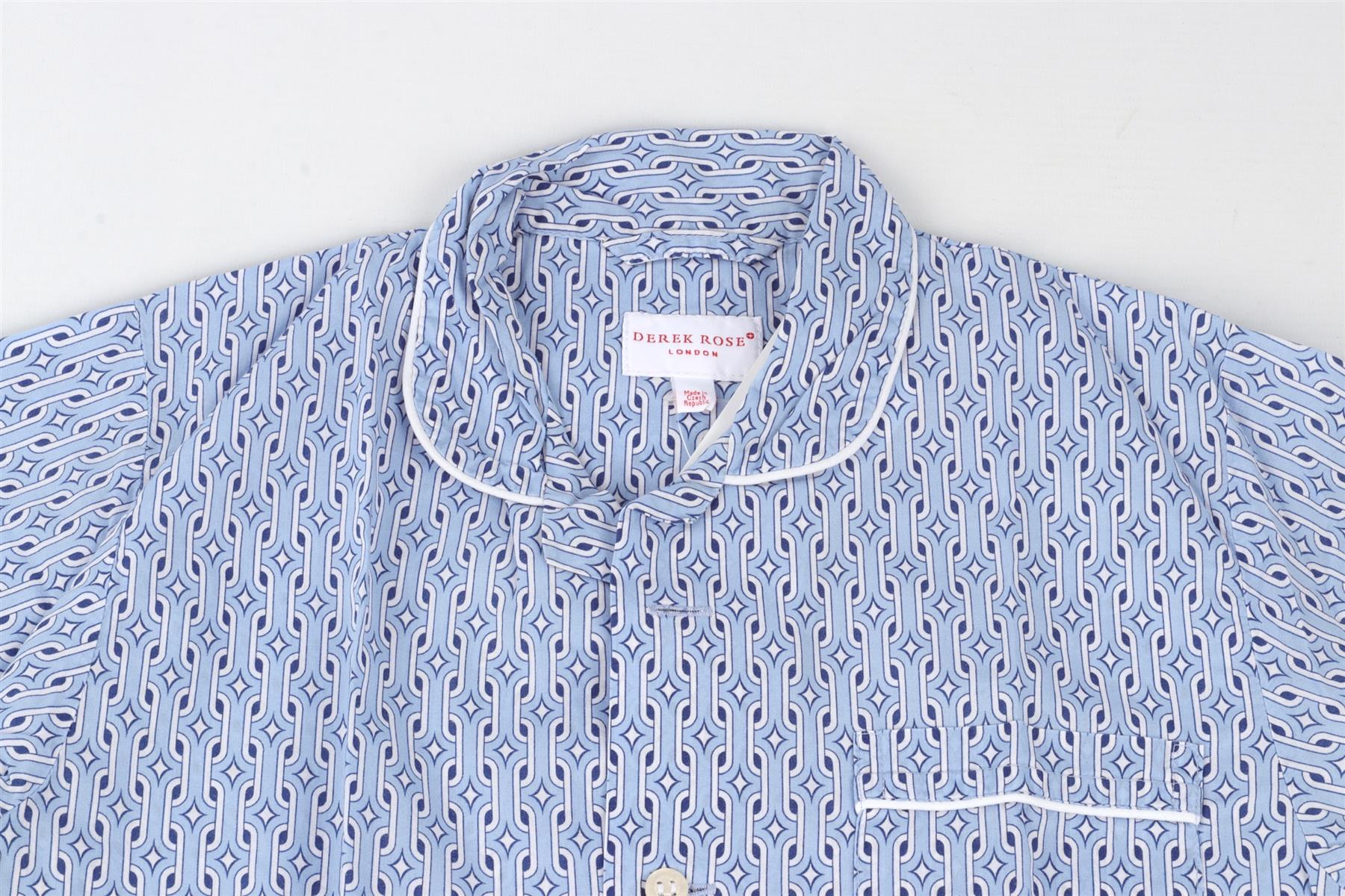 DEREK ROSE BLUE KIDS BOYS PYJAMA SET 7-8 YEARS