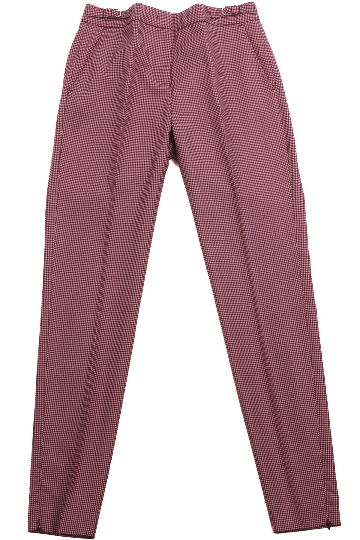 GABRIELA HEARST PURPLE WOOL TAPERED PANTS IT 38 UK 6