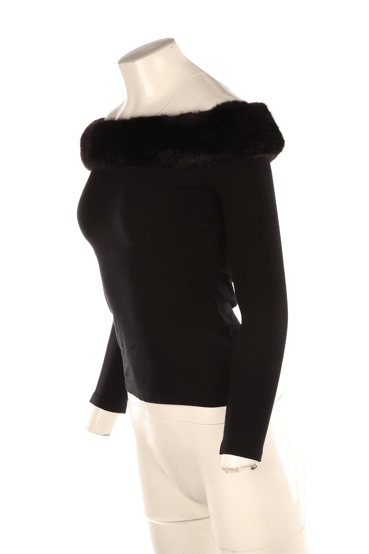 BLUMARINE BLACK KNIT TOP IT 40 UK 8