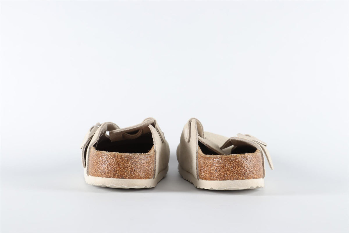 BIRKENSTOCK ECRU SUEDE MULES EU 38 UK 5 US 8