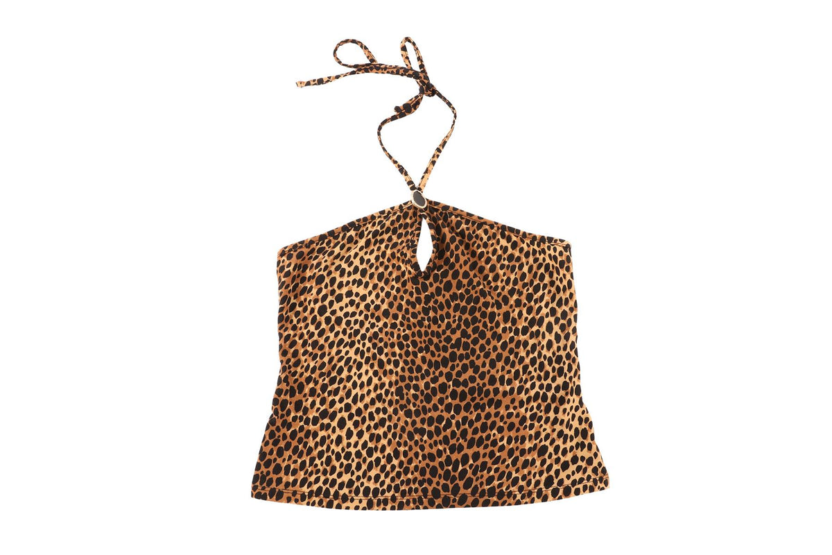 REFORMATION BROWN JERSEY TOP SMALL
