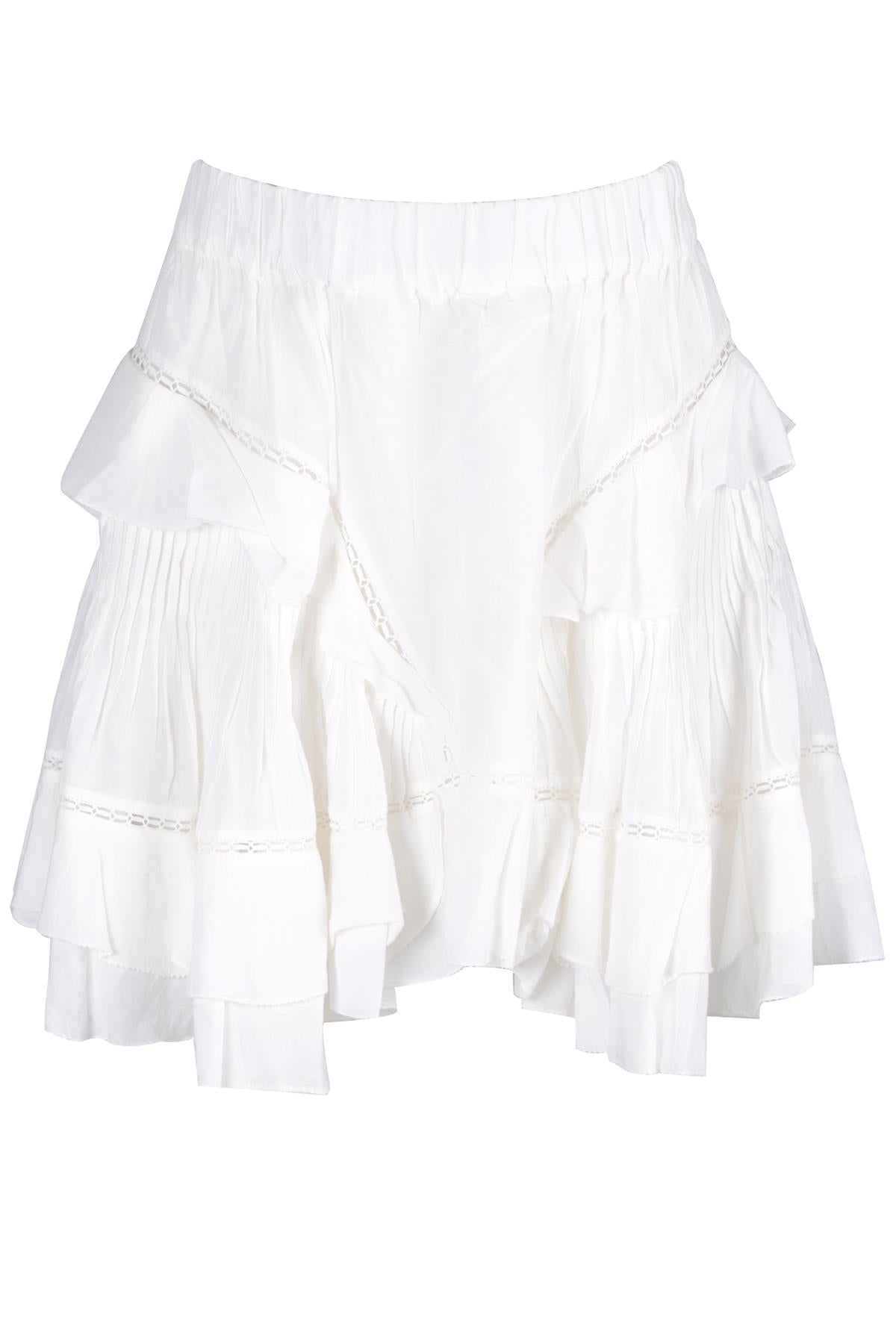 ISABEL MARANT ETOILE WHITE COTTON MINI SKIRT FR 38 UK 10