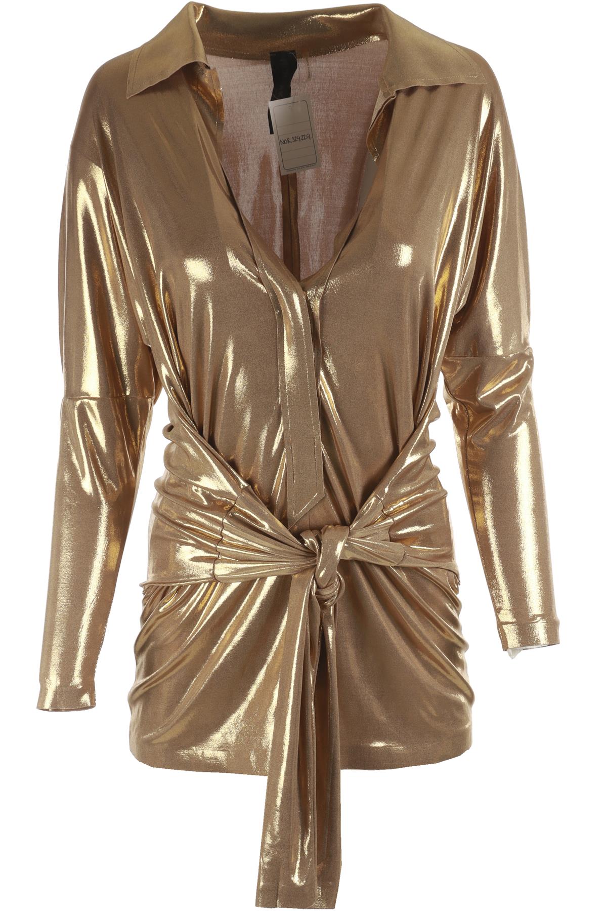 NORMA KAMALI GOLD JERSEY MINI DRESS XSMALL