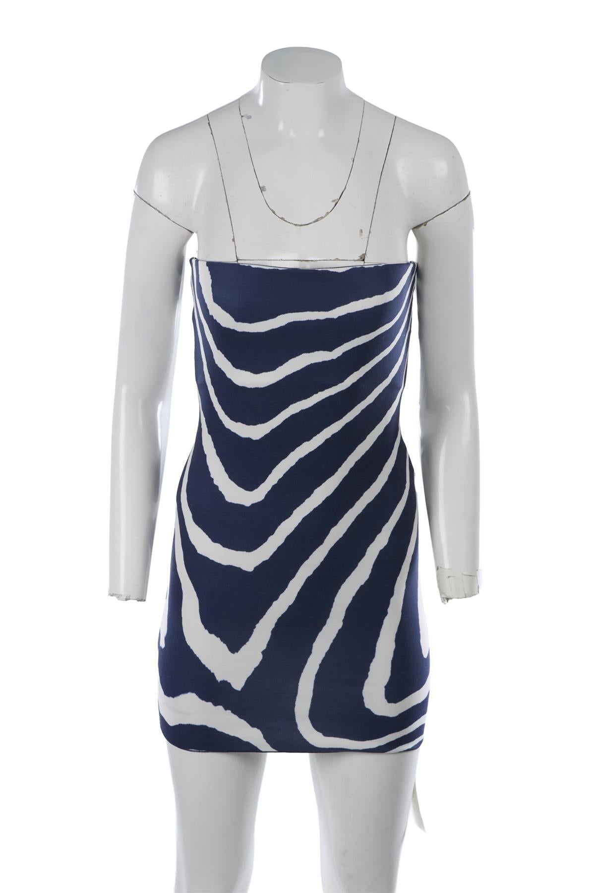 Blue Jersey Mini Dress