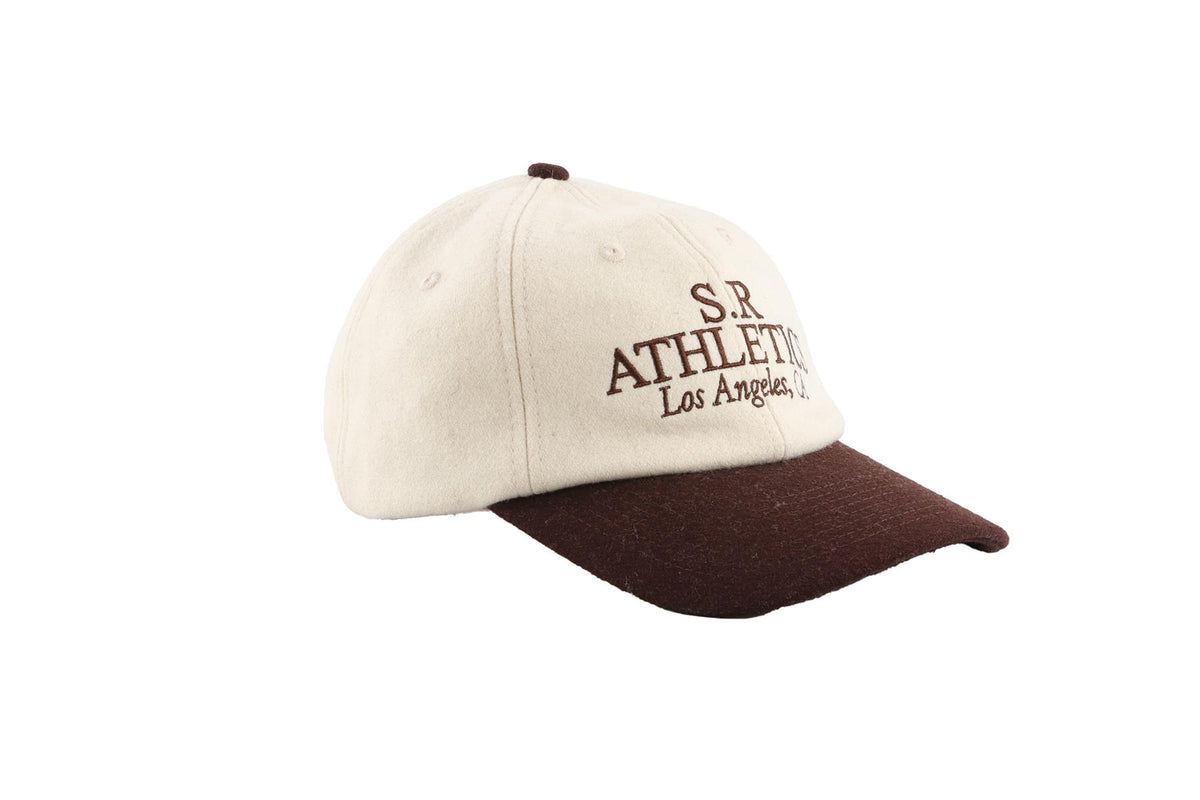 SPORTY & RICH CREAM WOOL BASEBALL CAP