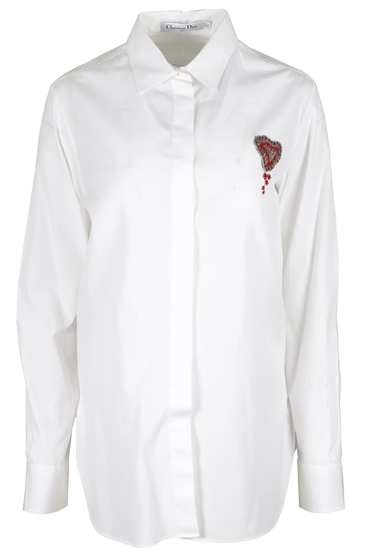 CHRISTIAN DIOR WHITE COTTON SHIRT FR 40 UK 12