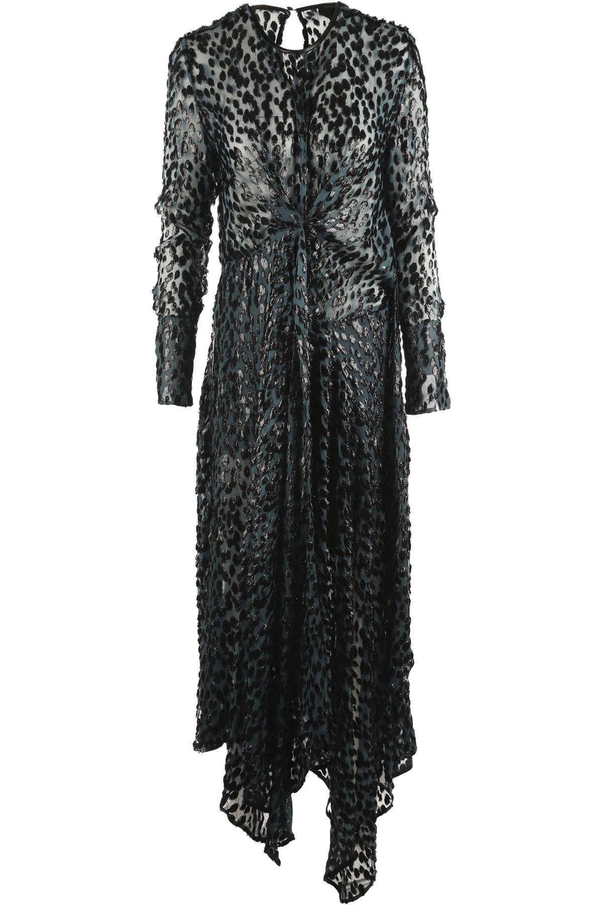 PETAR PETROV BLUE DEVORE MAXI DRESS FR 36 UK 8
