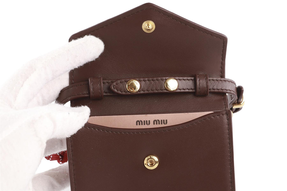 MIU MIU BROWN LEATHER WALLET