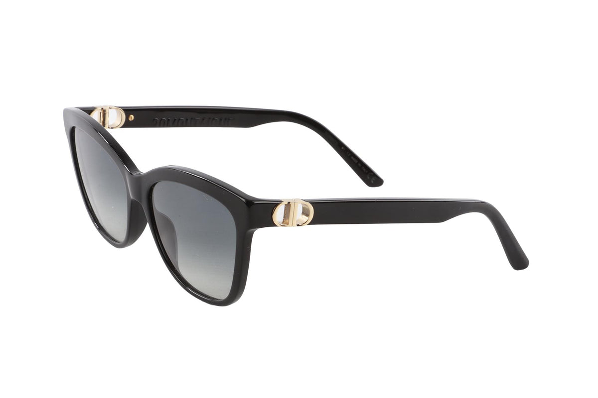 CHRISTIAN DIOR BLACK SQUARE FRAME ACETATE SUNGLASSES