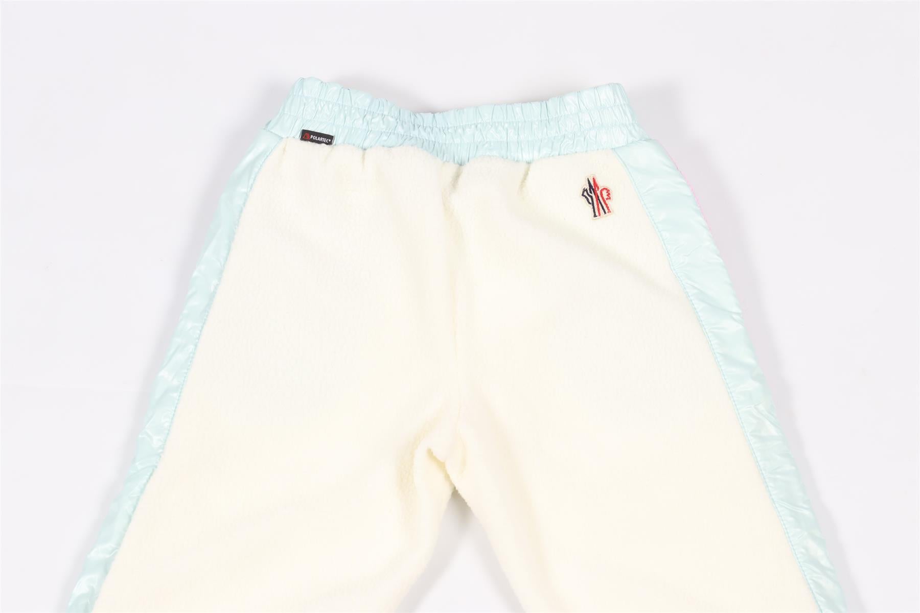 MONCLER CREAM KIDS GIRLS FLEECE TRACK PANTS 4 YEARS