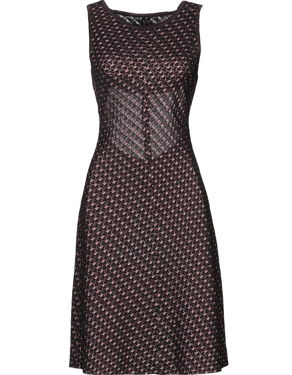 AZZEDINE ALAÏA METALLIC JACQUARD KNIT MINI DRESS FR 36 UK 8