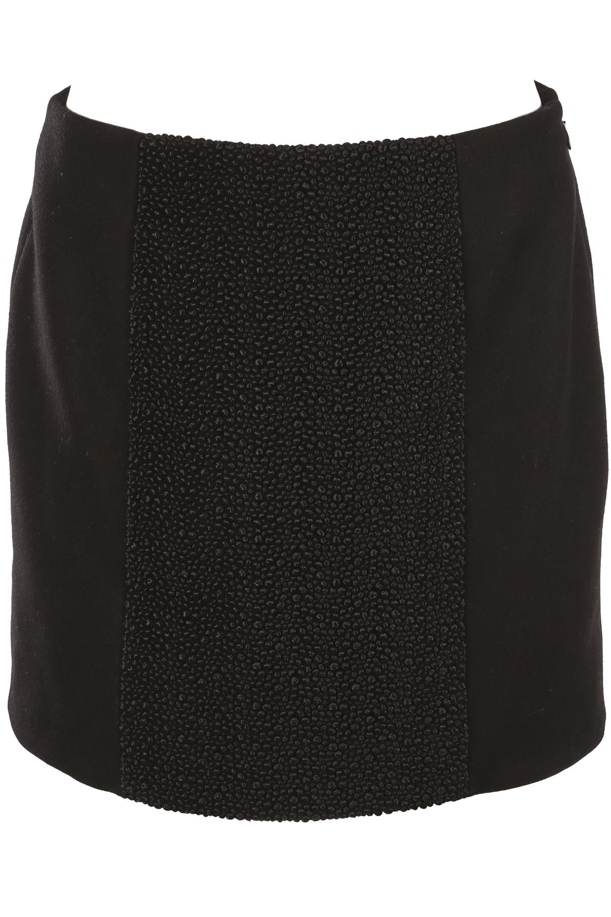 BALENCIAGA BLACK WOOL MINI SKIRT IT 40 UK 8