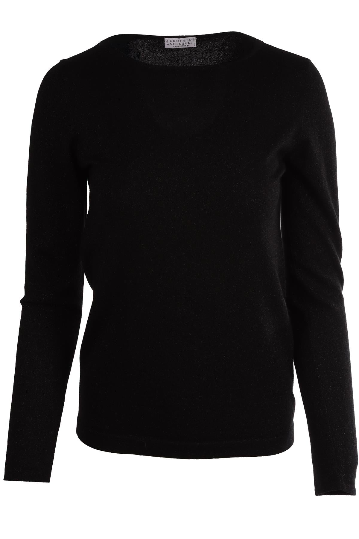 BRUNELLO CUCINELLI BLACK CASHMERE SWEATER MEDIUM