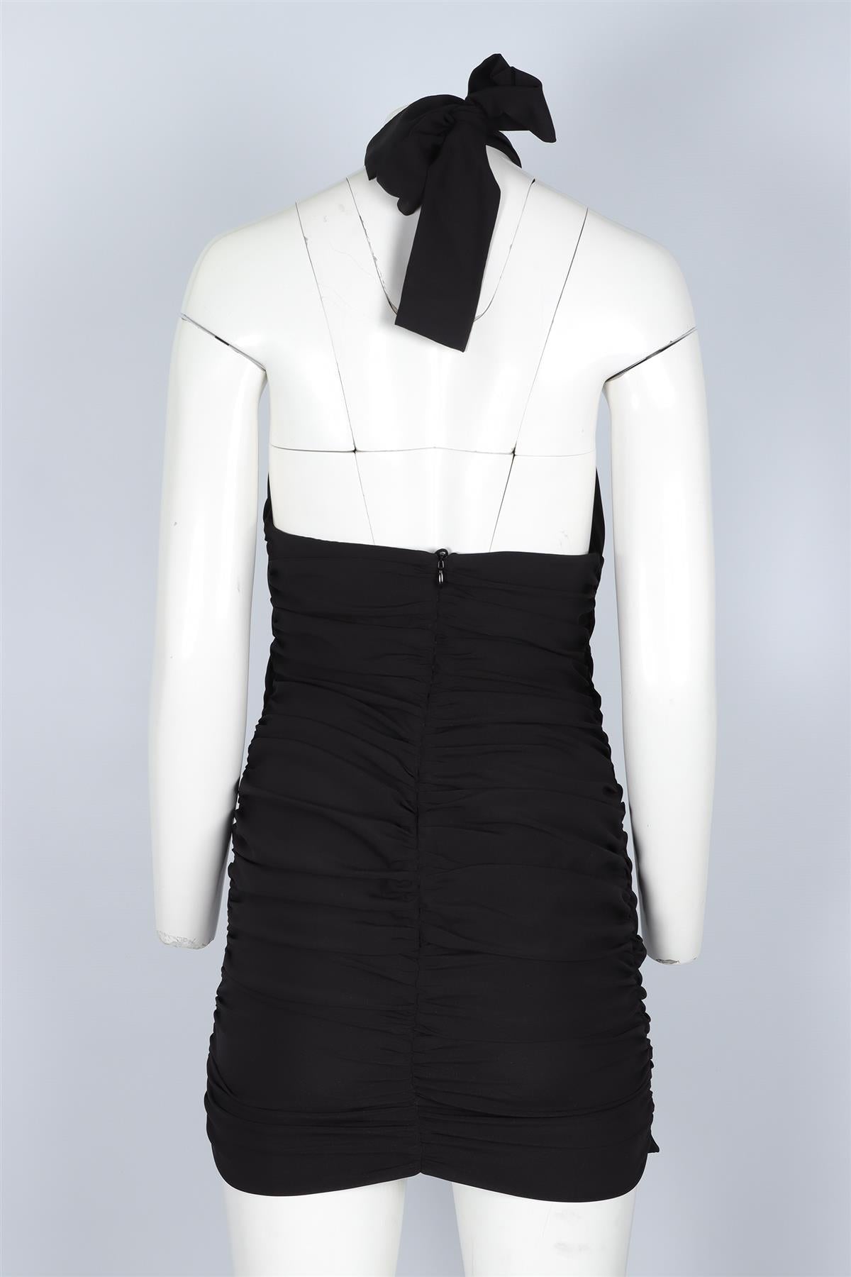 MAGDA BUTRYM BLACK SILK MINI DRESS FR 36 UK 8