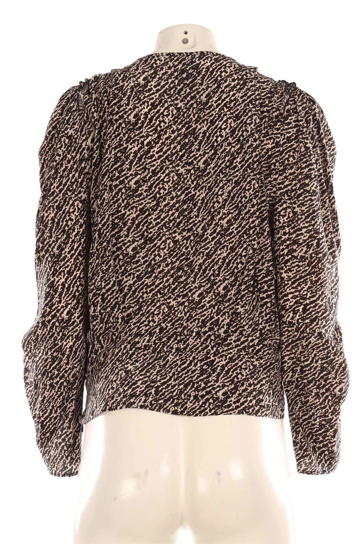 ISABEL MARANT BLACK SILK TOP IT 42 UK 10