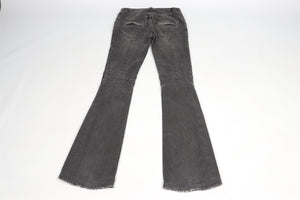 BALMAIN GREY LOW RISE FLARED JEANS FR 36 UK 8