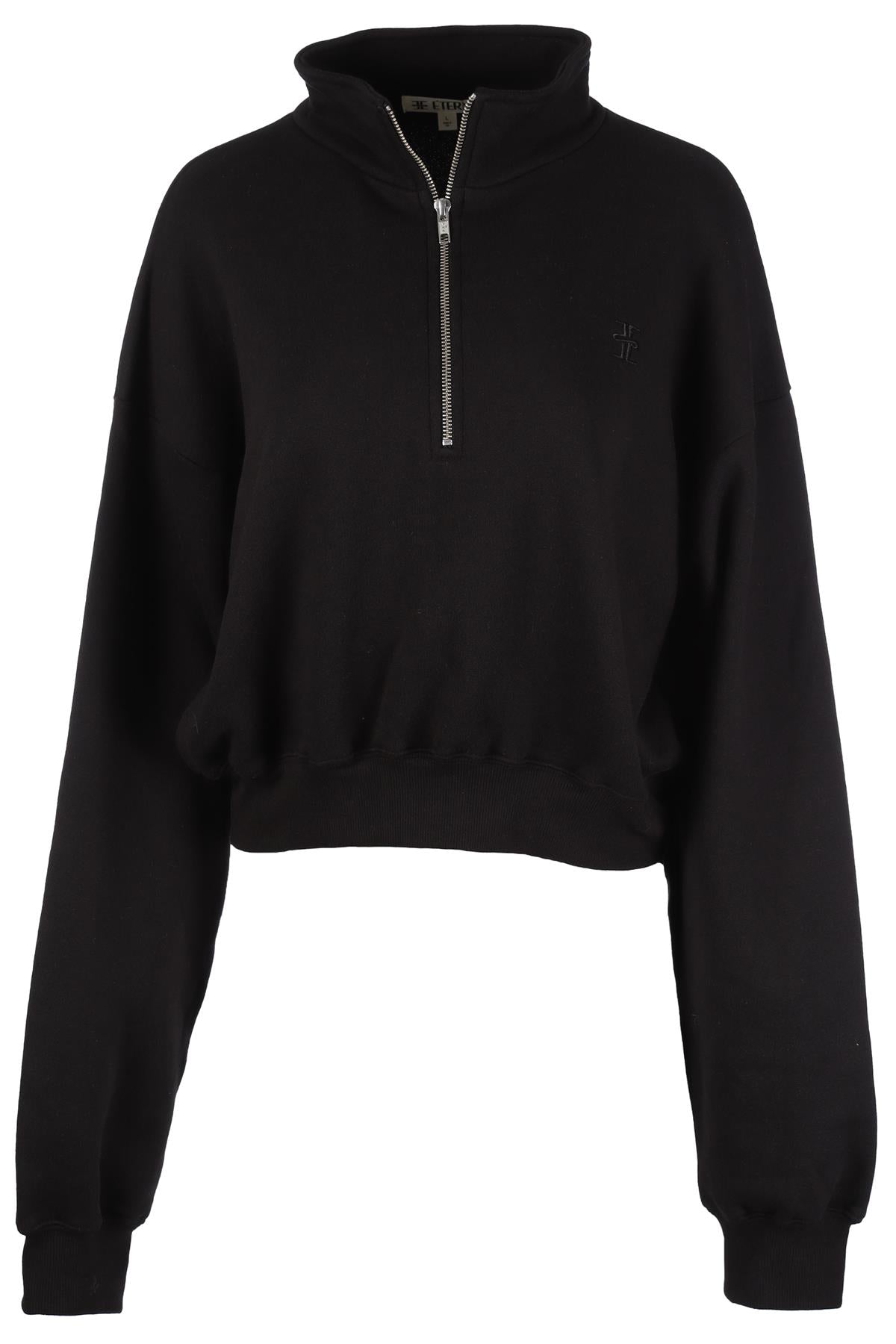 ETERNE BLACK COTTON SWEATSHIRT LARGE