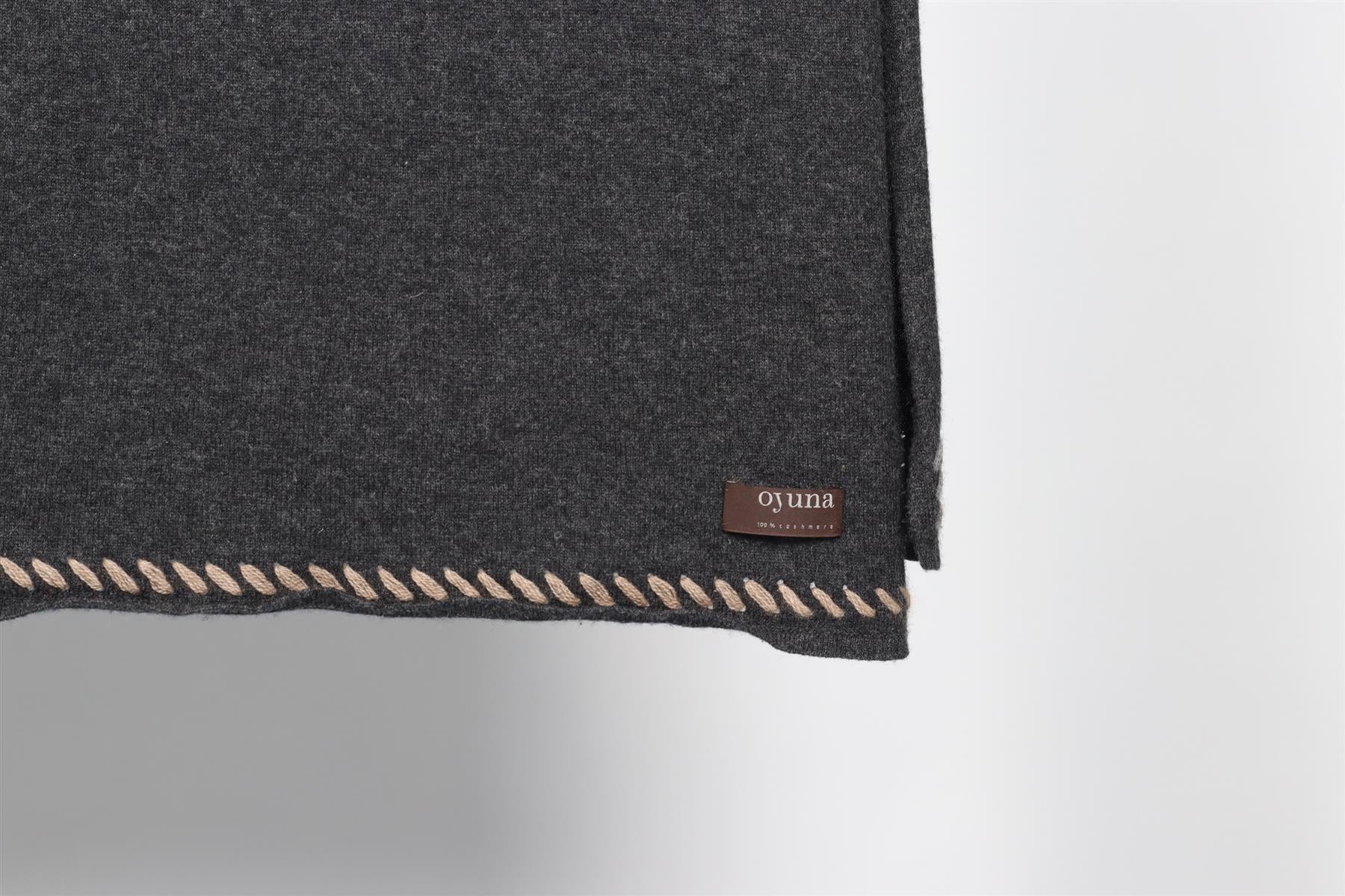 OYUNA GREY CASHMERE BLANKET