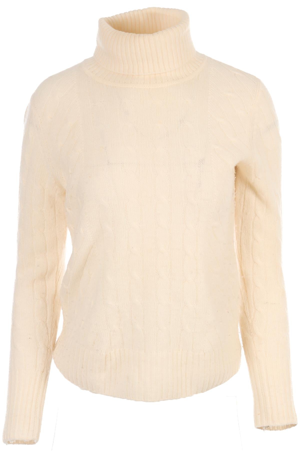 N.PEAL IVORY CASHMERE SWEATER SMALL