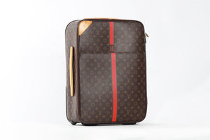 LOUIS VUITTON BROWN 2010 PEGASE 55 COATED CANVAS SUITCASE