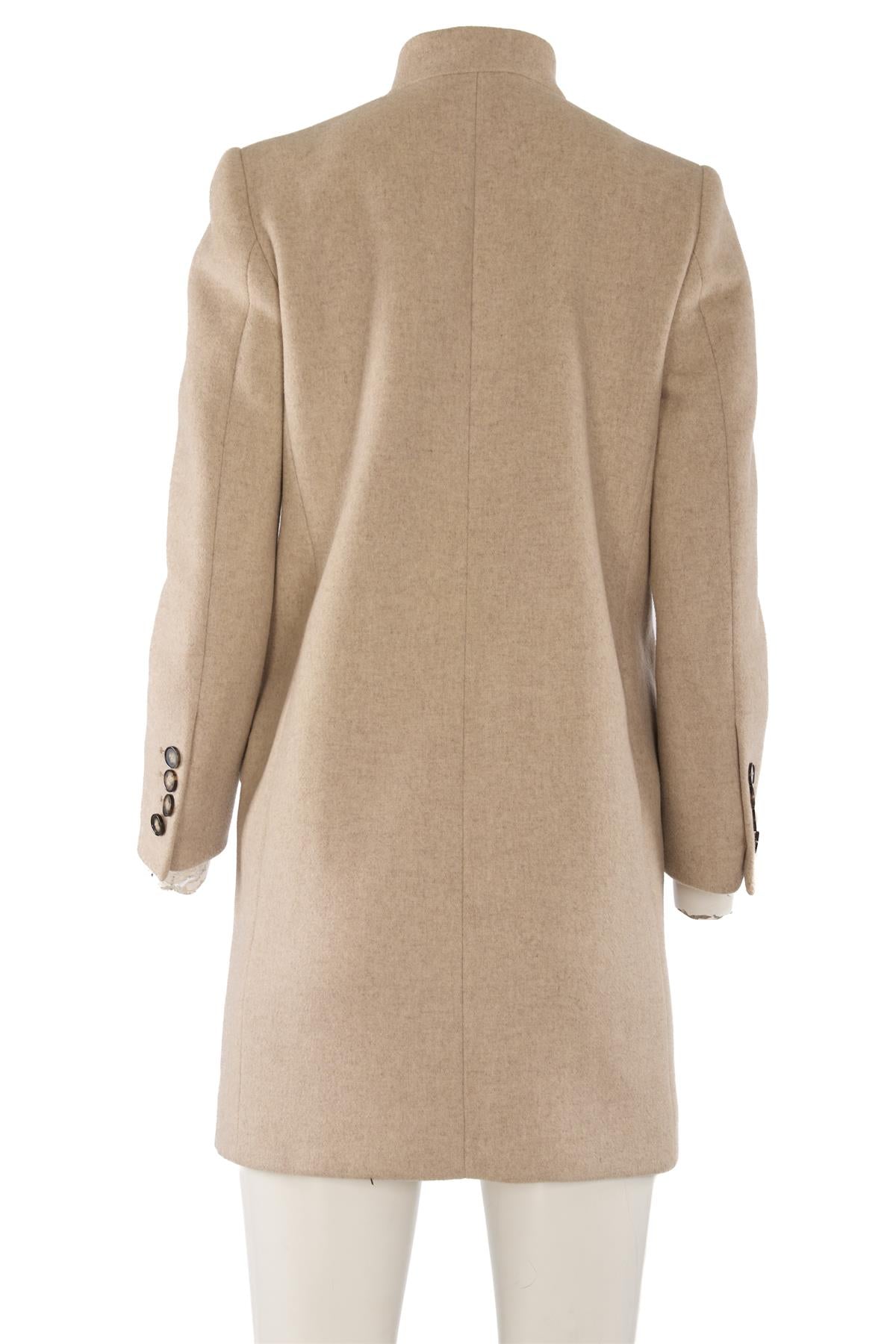 STELLA MCCARTNEY BEIGE WOOL COAT IT 38 UK 6