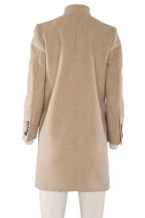 STELLA MCCARTNEY BEIGE WOOL COAT IT 38 UK 6
