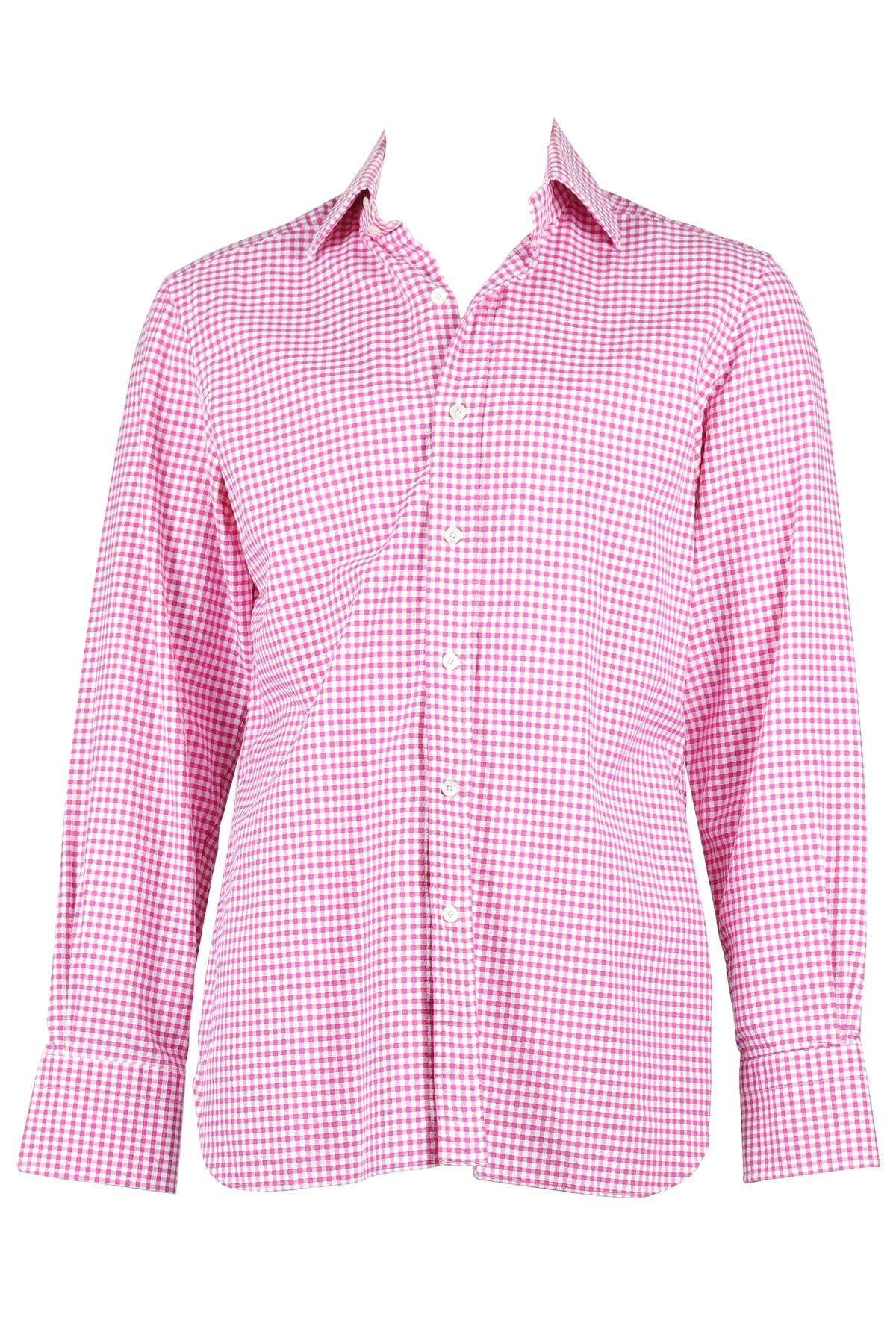 TOM FORD PINK MEN'S COTTON SHIRT EU 40 UK 40