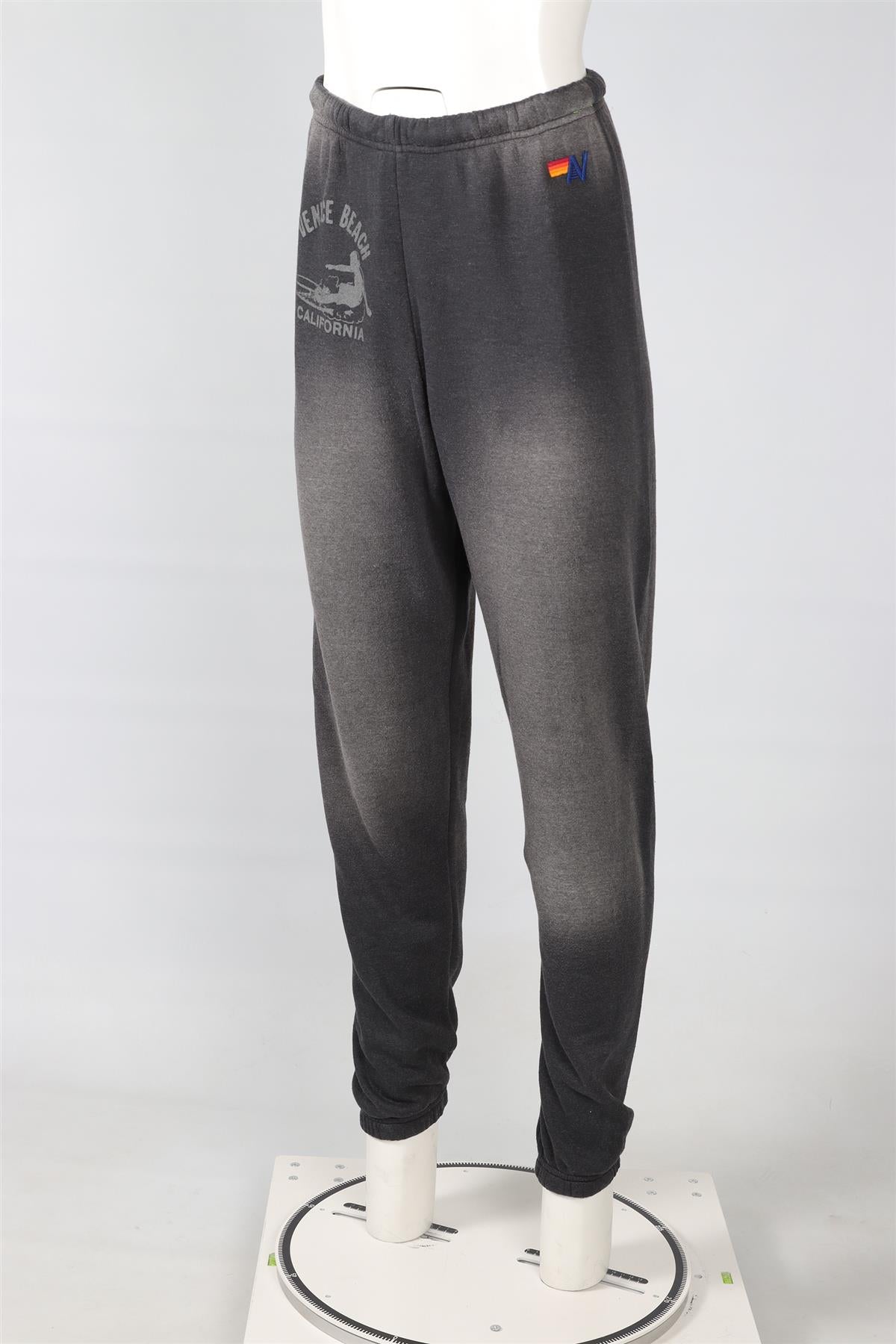 AVIATOR NATION GREY COTTON TRACK PANTS SMALL