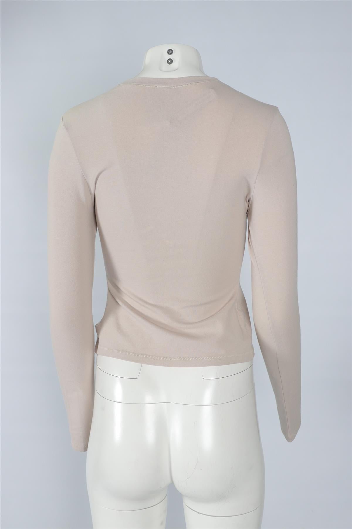 SKIMS STONE COTTON JERSEY TOP MEDIUM