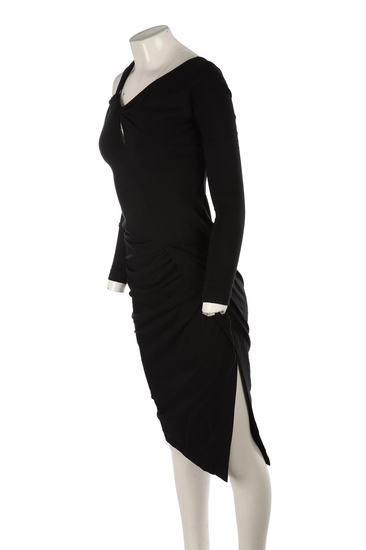 EUDON CHOI BLACK COTTON MAXI DRESS UK 6