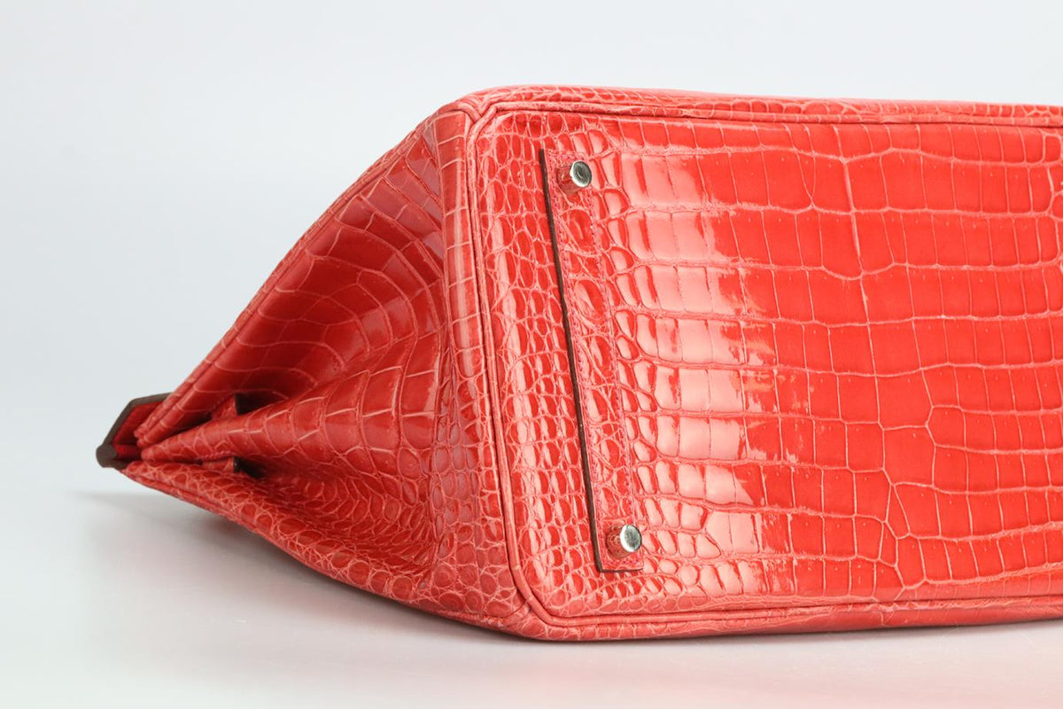 HERMÈS 2011 BIRKIN 35CM SHINY POROSUS CROCODILE LEATHER BAG