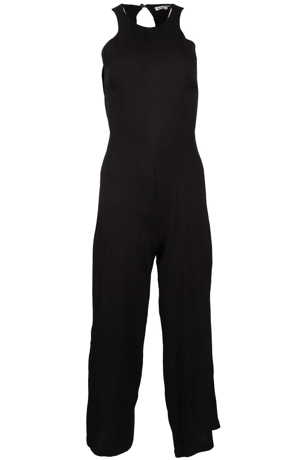 REFORMATION BLACK CREPE JUMPSUIT US 2 UK 6