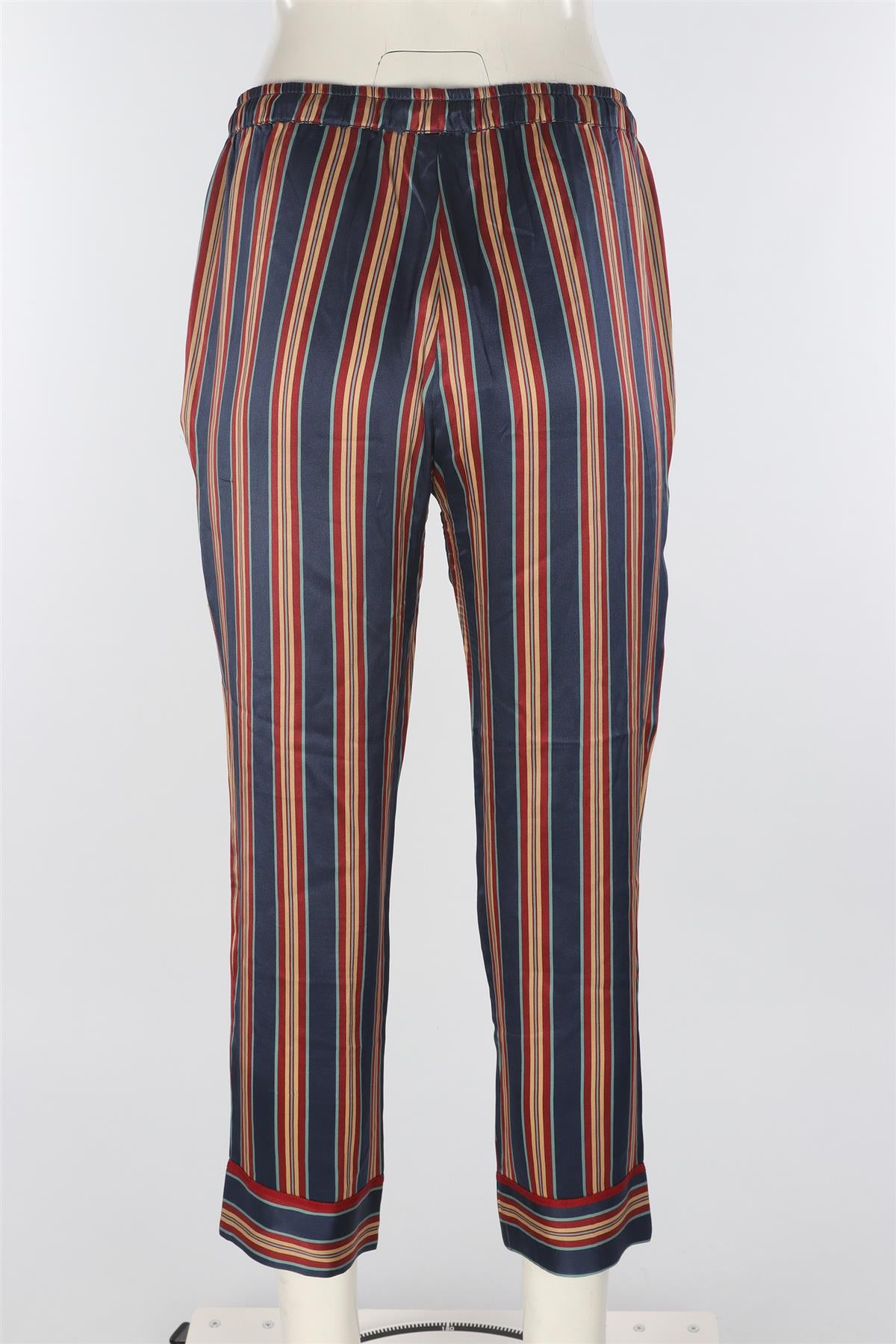 ASCENO MULTI SILK STRAIGHT LEG PANTS MEDIUM