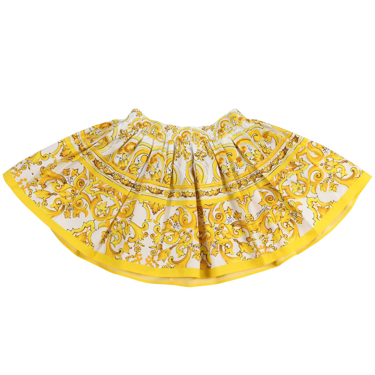 DOLCE & GABANNA YELLOW KIDS GIRLS COTTON SKIRT 6 YEARS