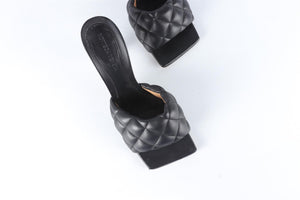 BOTTEGA VENETA BLACK LEATHER MULES EU 38 UK 5 US 8