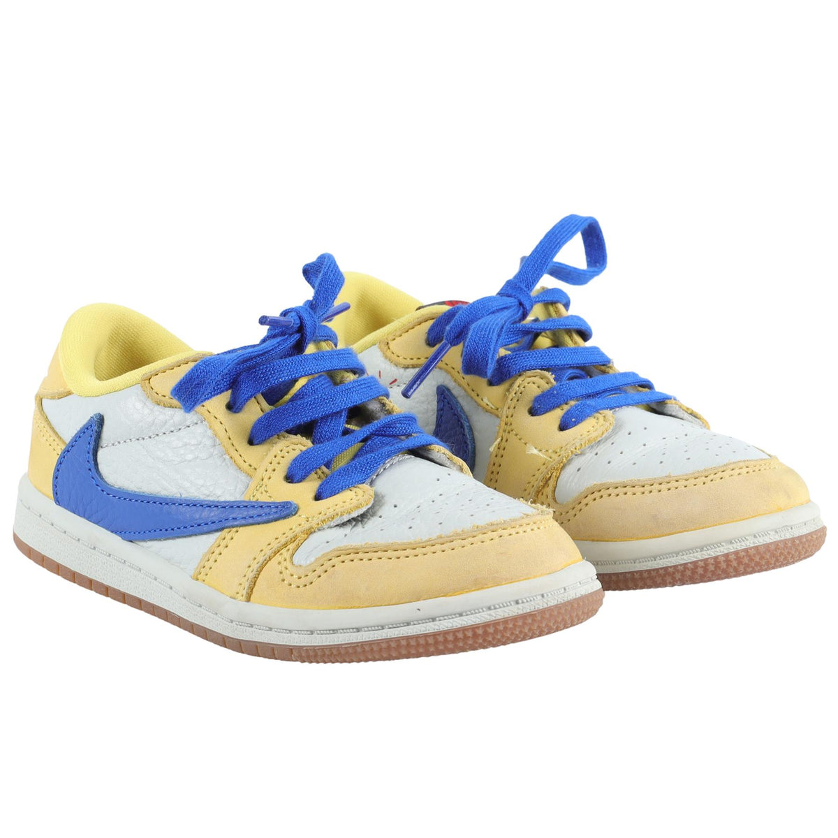 NIKE + TRAVIS SCOTT YELLOW KIDS AIR JORDAN 1 CANARY SNEAKERS EU 27 UK 9.5 US 10