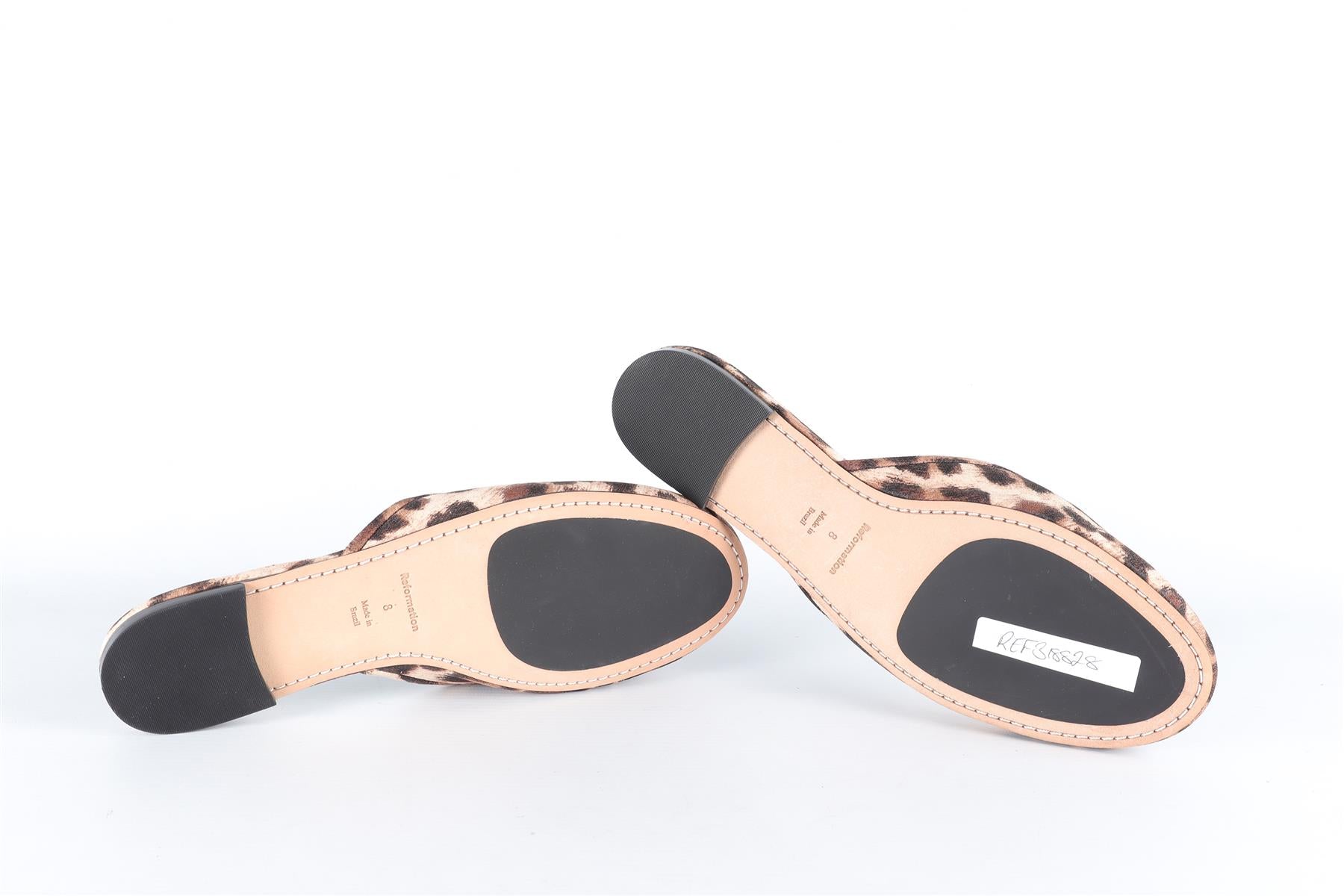REFORMATION BROWN FABRIC MULES EU 38 UK 5 US 8