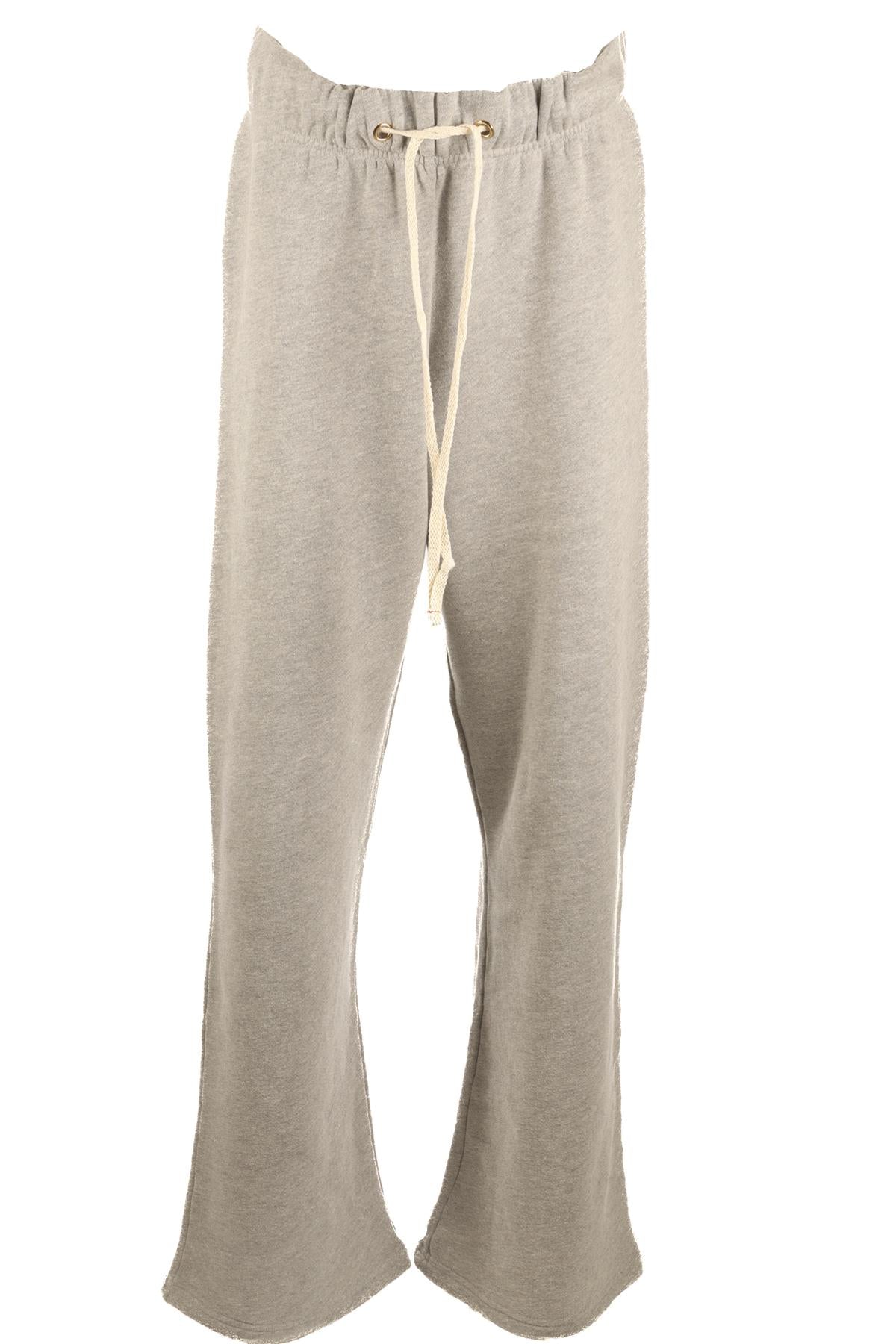 LES TIEN GREY COTTON TRACK PANTS MEDIUM