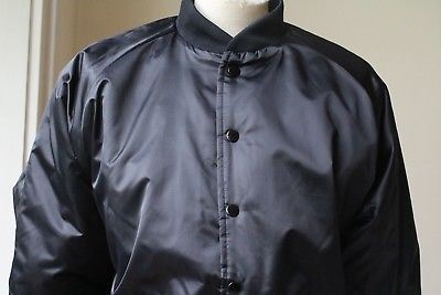 PABLO BLACK SATIN BOMBER JACKET MEDIUM