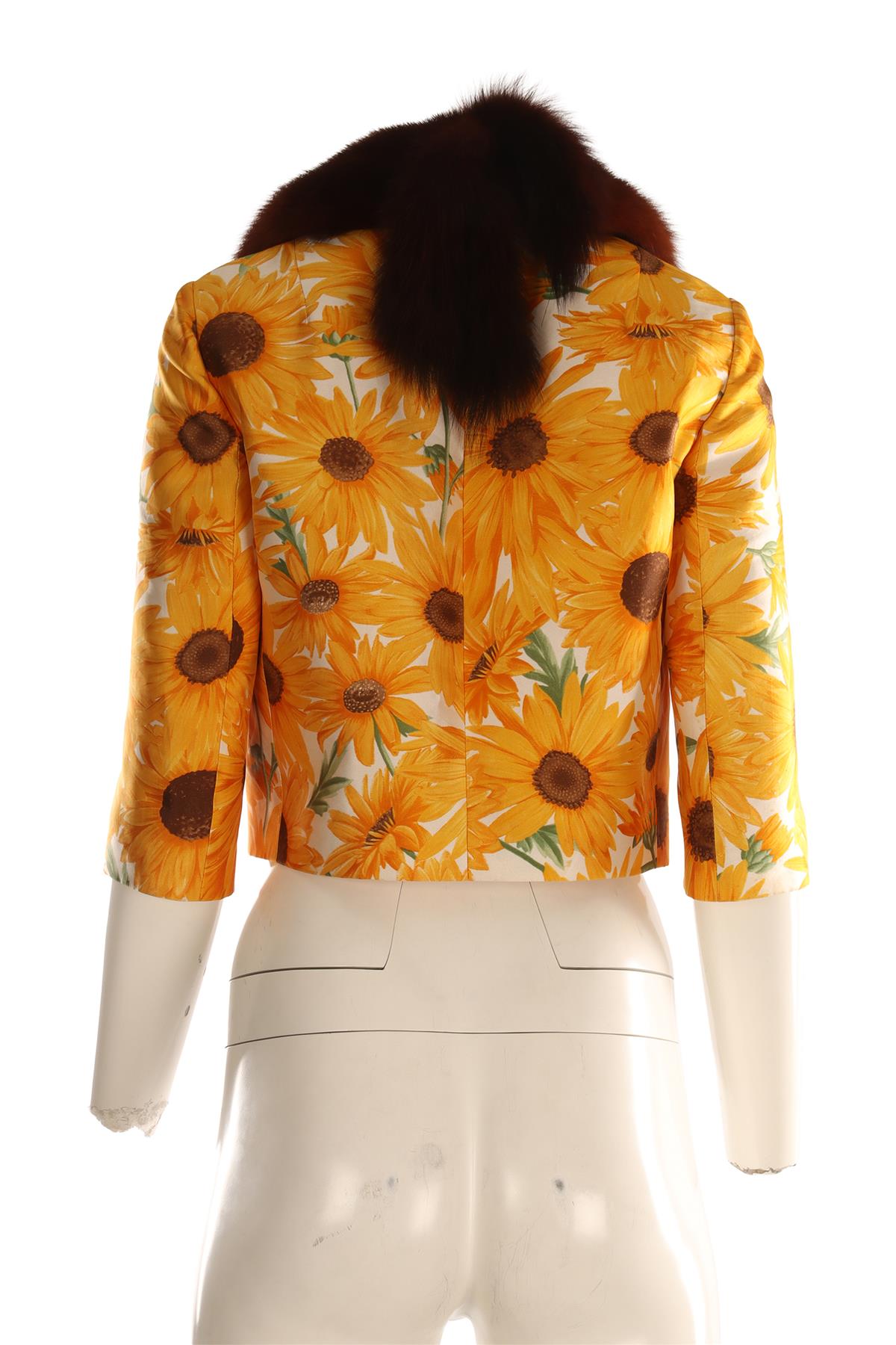 DOLCE & GABBANA YELLOW SILK JACKET IT 38 UK 6