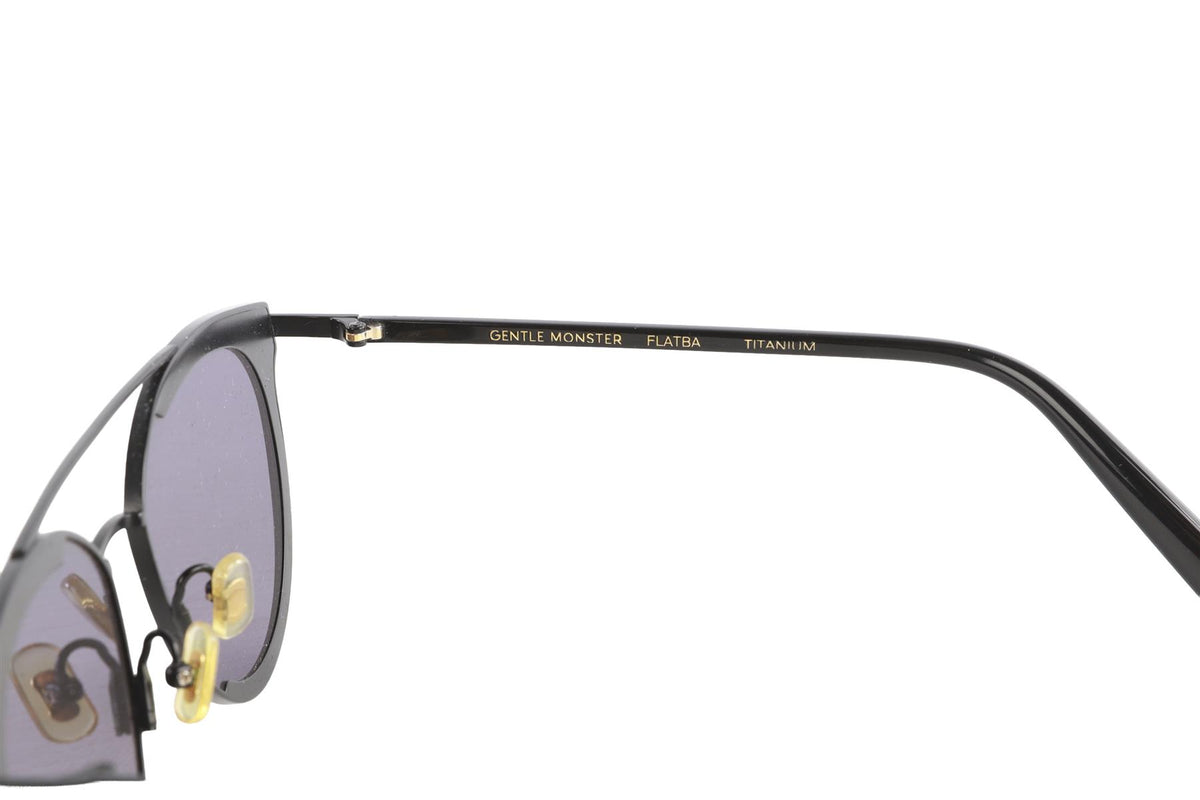 GENTLE MONSTER BLACK ROUND FRAME METAL SUNGLASSES