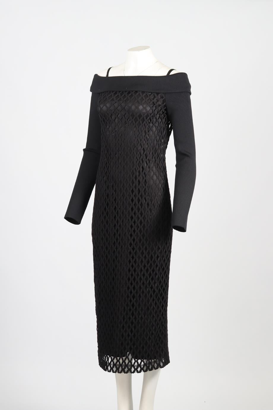 DOLCE & GABBANA COTTON BLEND MIDI DRESS IT 46 UK 14