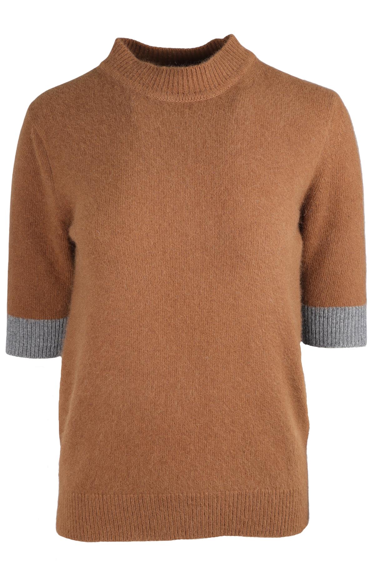 EUDON CHOI BROWN WOOL SWEATER SMALL