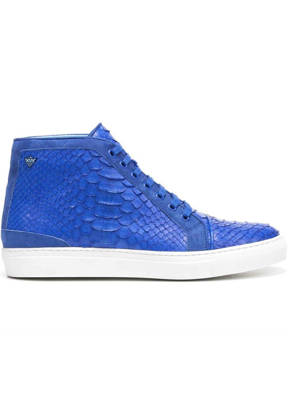 DORRAJ PYTHON LEATHER HIGH TOP SNEAKERS EU 42 UK 8 US 9