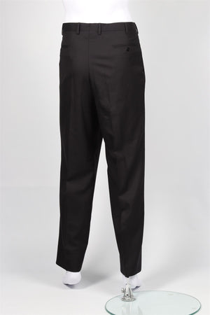 BRIONI BLACK MEN'S WOOL STRAIGHT LEG PANTS W 38