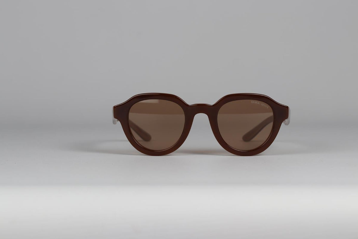 GIORGIO ARMANI ROUND FRAME ACETATE SUNGLASSES