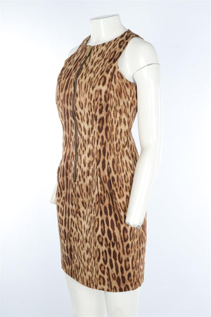 MICHAEL MICHAEL KORS BROWN COTTON MINI DRESS US 4 UK 8