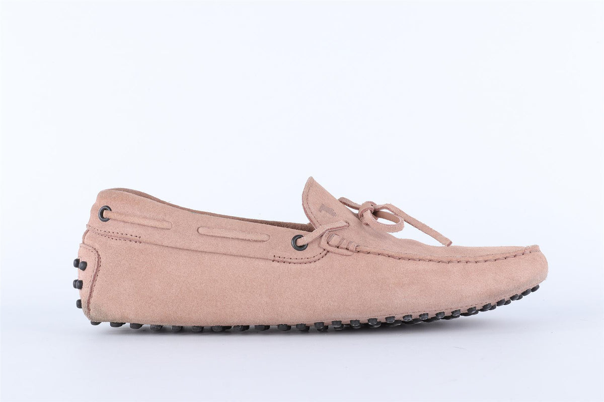 TOD'S PINK SUEDE MEN'S LOAFERS EU 41.5 UK 7.5 US 8.5