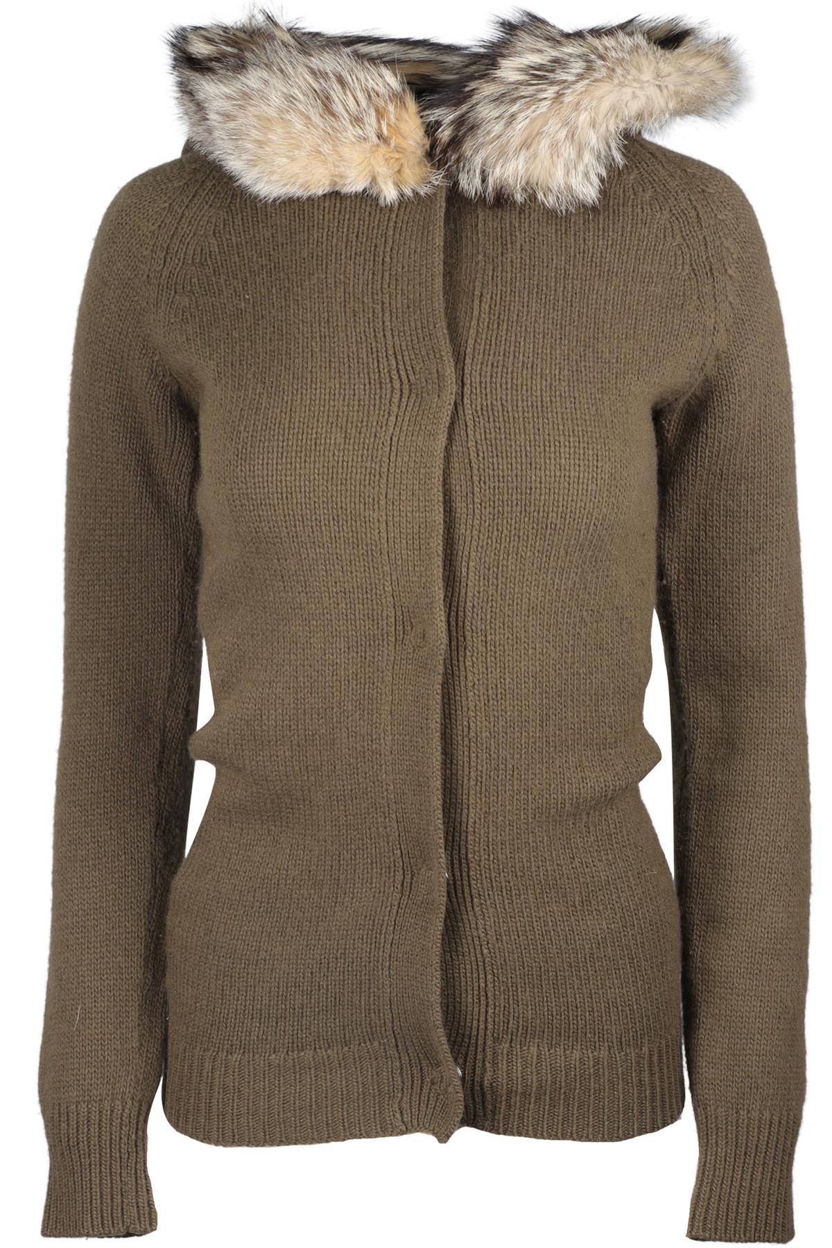 PRADA SPORT GREEN WOOL CARDIGAN IT 40 UK 8